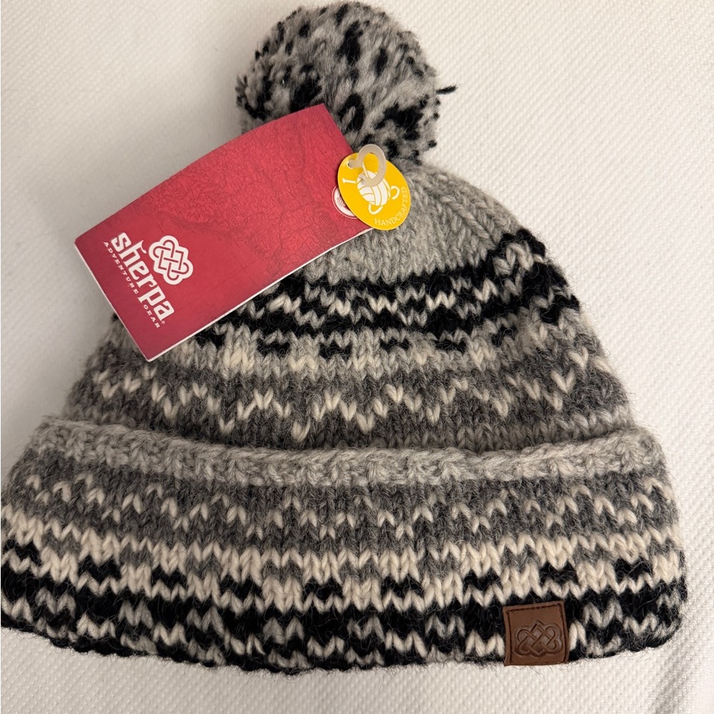 Sherpa Fair Isle Pattern Winter Beanie with Pom
